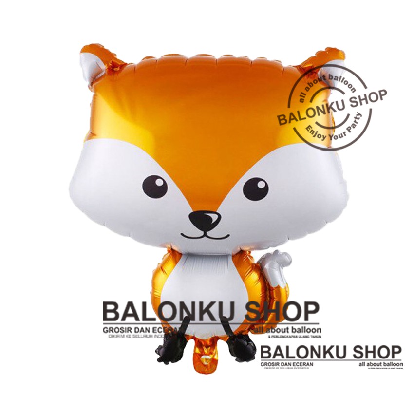 Balon Foil Hewan Rubah / Balon Rubah / Balon Fox / Balon Animal