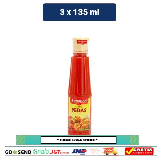 

Indofood Sambal Pedas Botol 3 x 135 mL