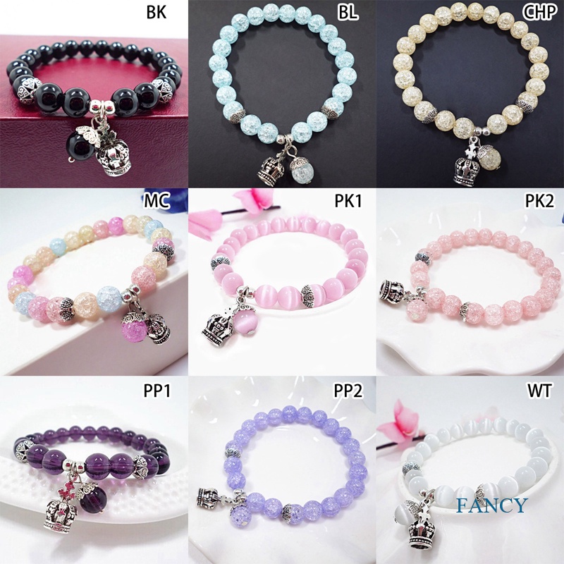 Gelang Tangan Manik-Manik Kristal Cinnabar Natural Ala Korea Untuk Wanita