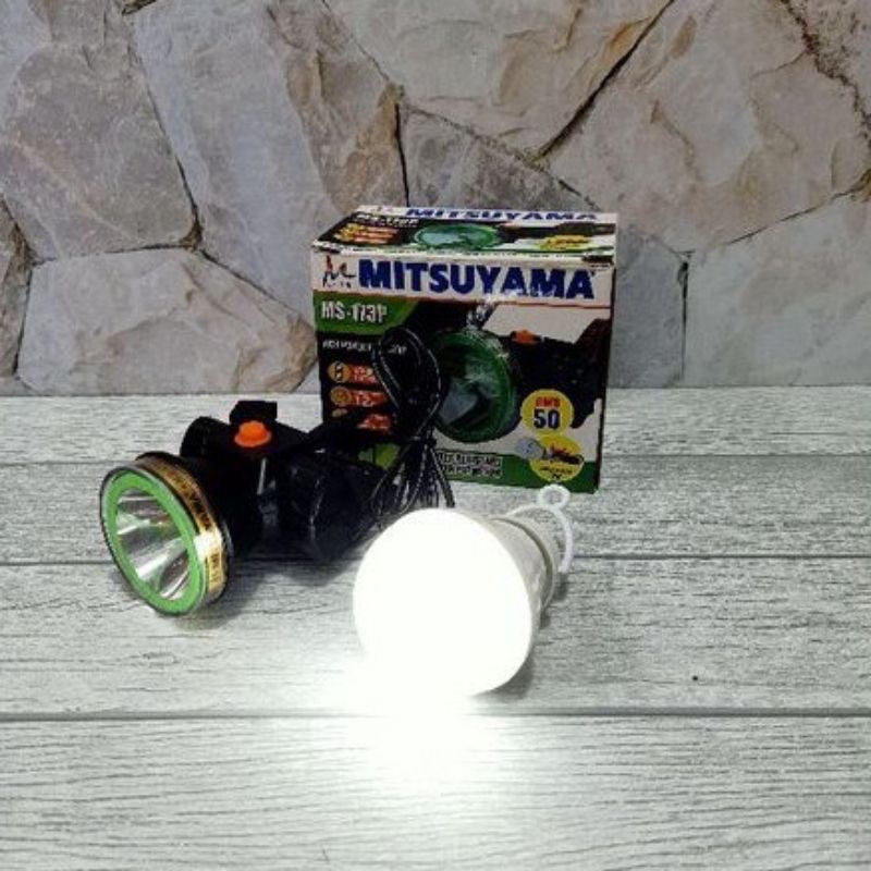 Cod - SENTER KEPALA MITSUYAMA MS-173P - HEADLAMP Mitsuyama MS 173 P - Senter Kepala Super 30W ring50