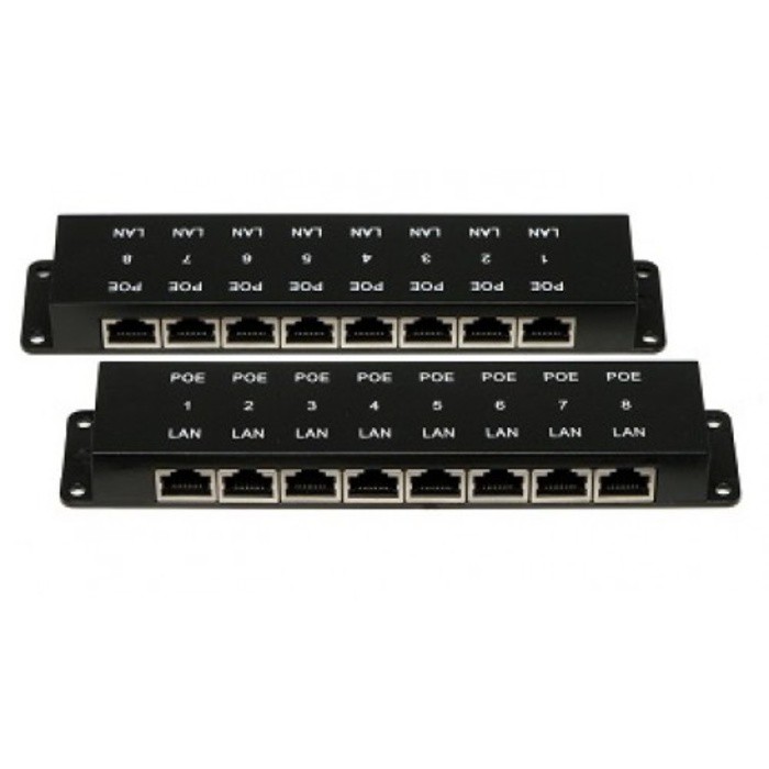 Passive POE Injector 8-Port KN-POE 1008