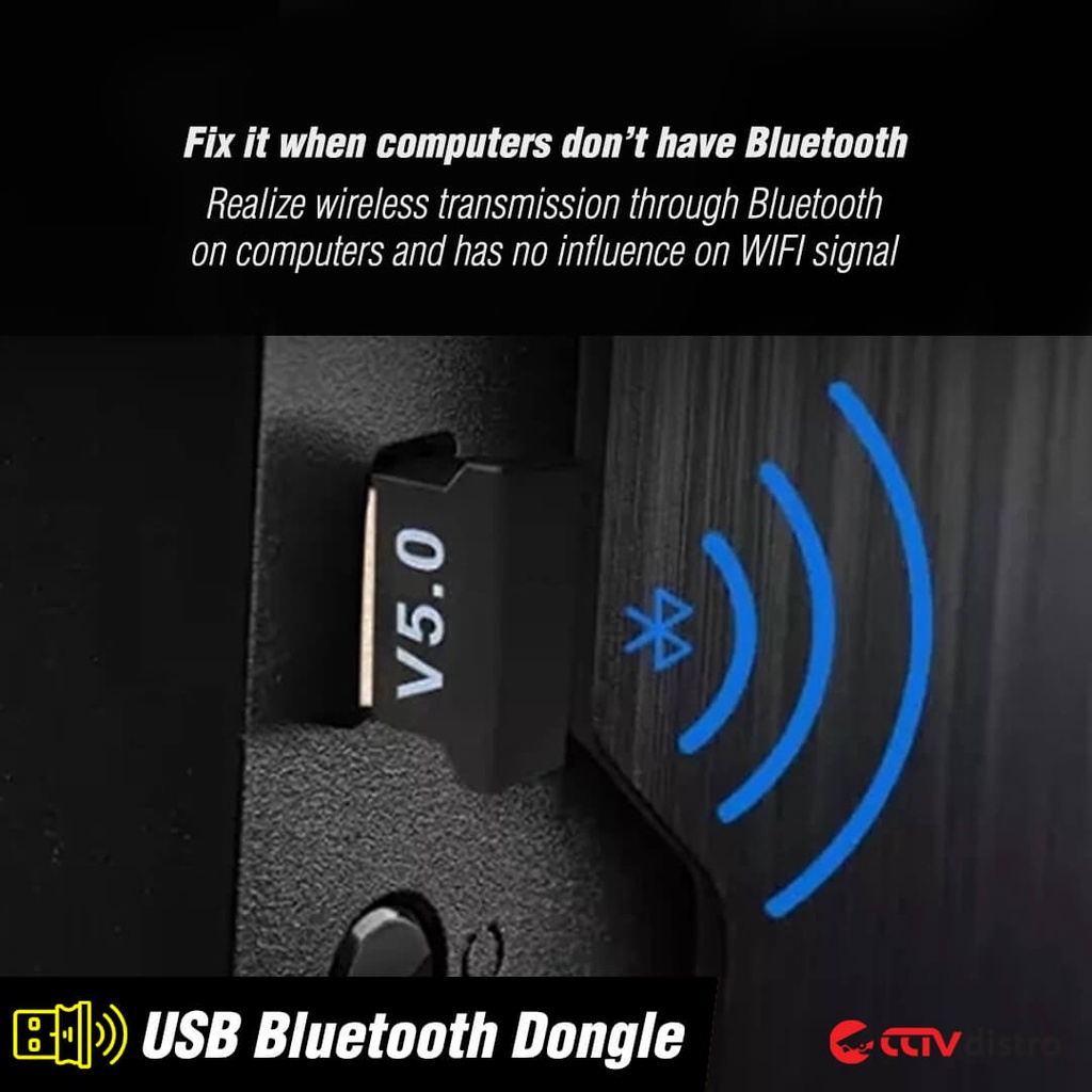 USB Bluetooth 5.0 Dongle Wireless Adapter Receiver Laptop PC Komputer Blutut USB