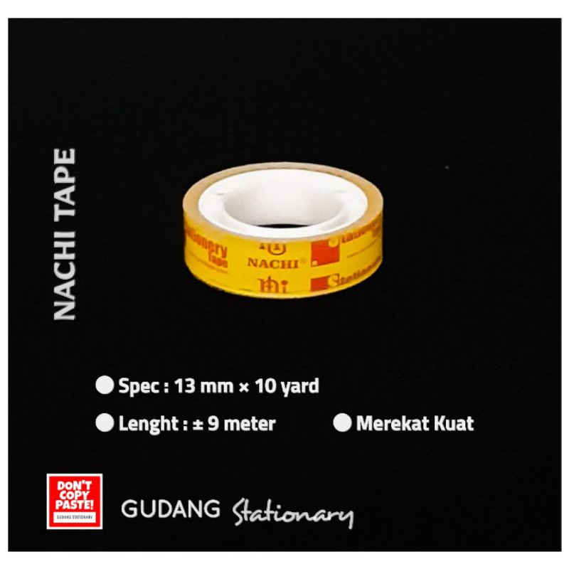

Selotip Bening 0.5"×10 yard NACHI