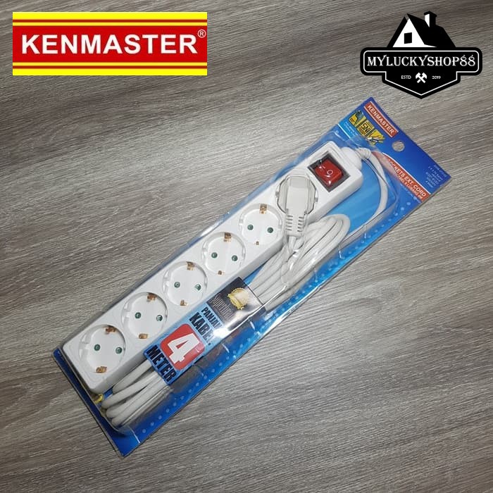 Kenmaster Stop Kontak Colokan Listrik 6 Socket 4 Meter- 6 Lubang 4m