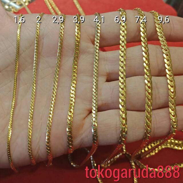 Dewasa Anak Rantai Kalung Emas Asli Kadar 700 22k 70 Sisik 1 2 3 4 6 7 8 10 G Gr Gram Kilat Ubs