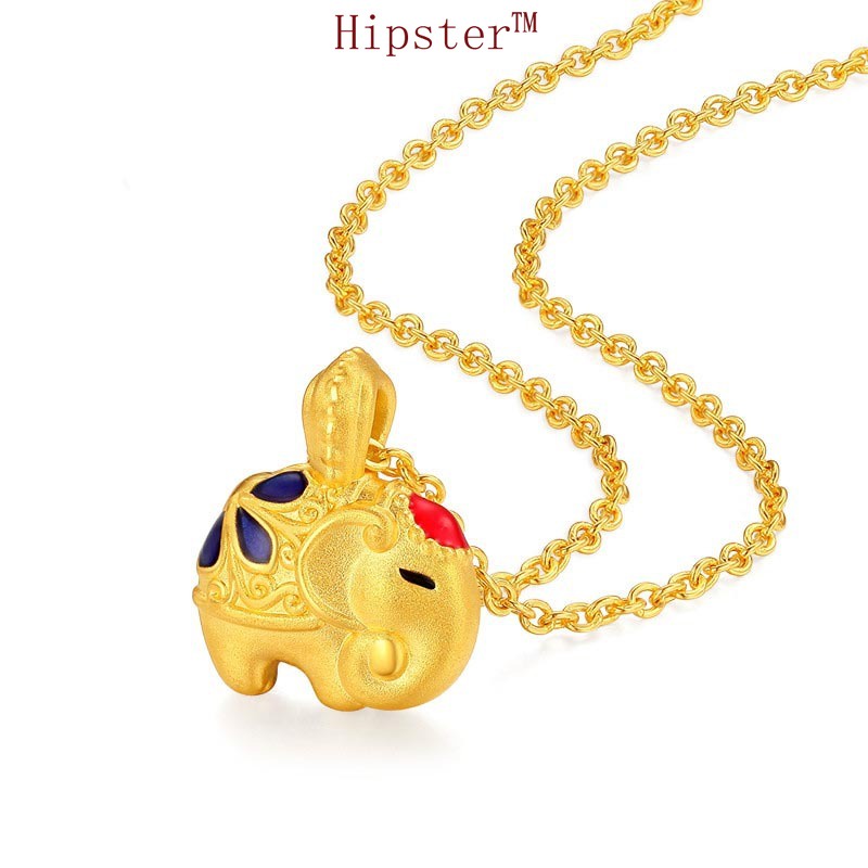 Gold Necklace Pendant Enamel 3D