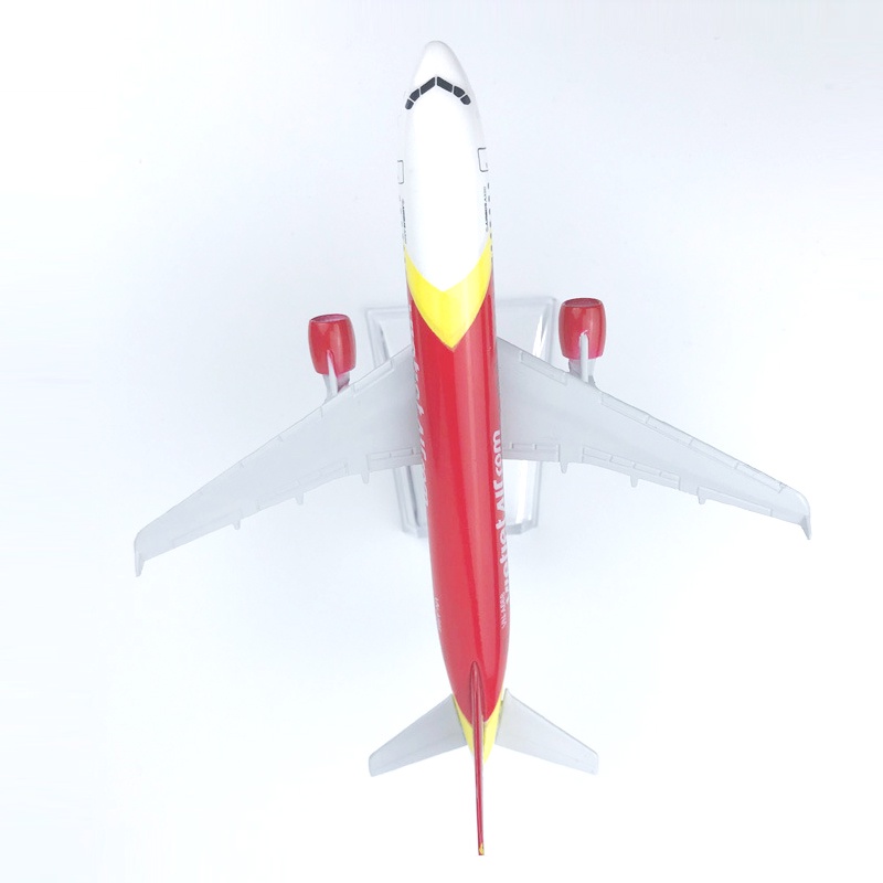 Miniatur Diecast Pesawat Terbang Vietjet Airbus 320 A320 Bahan Metal Untuk Koleksihadiah