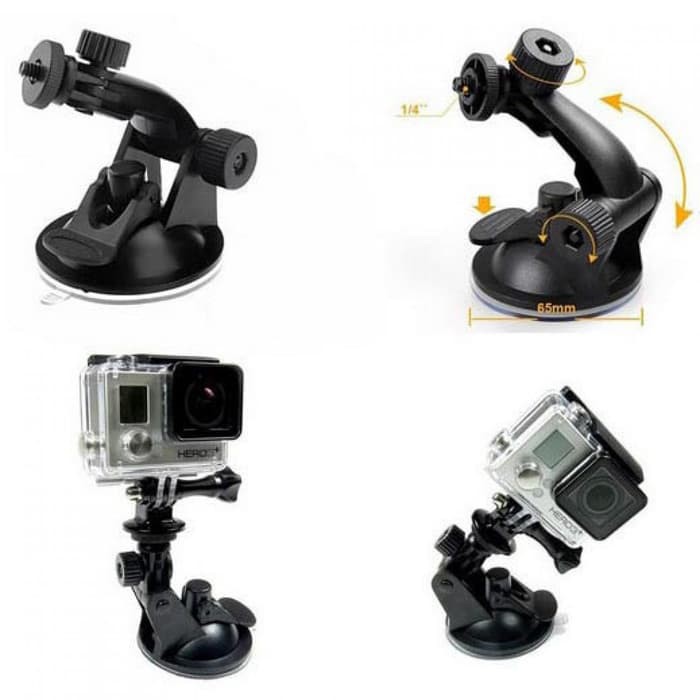 Suction Cup Car Holder Mobil Kamera Aksi GoPro / Xiaomi Yi -NS42