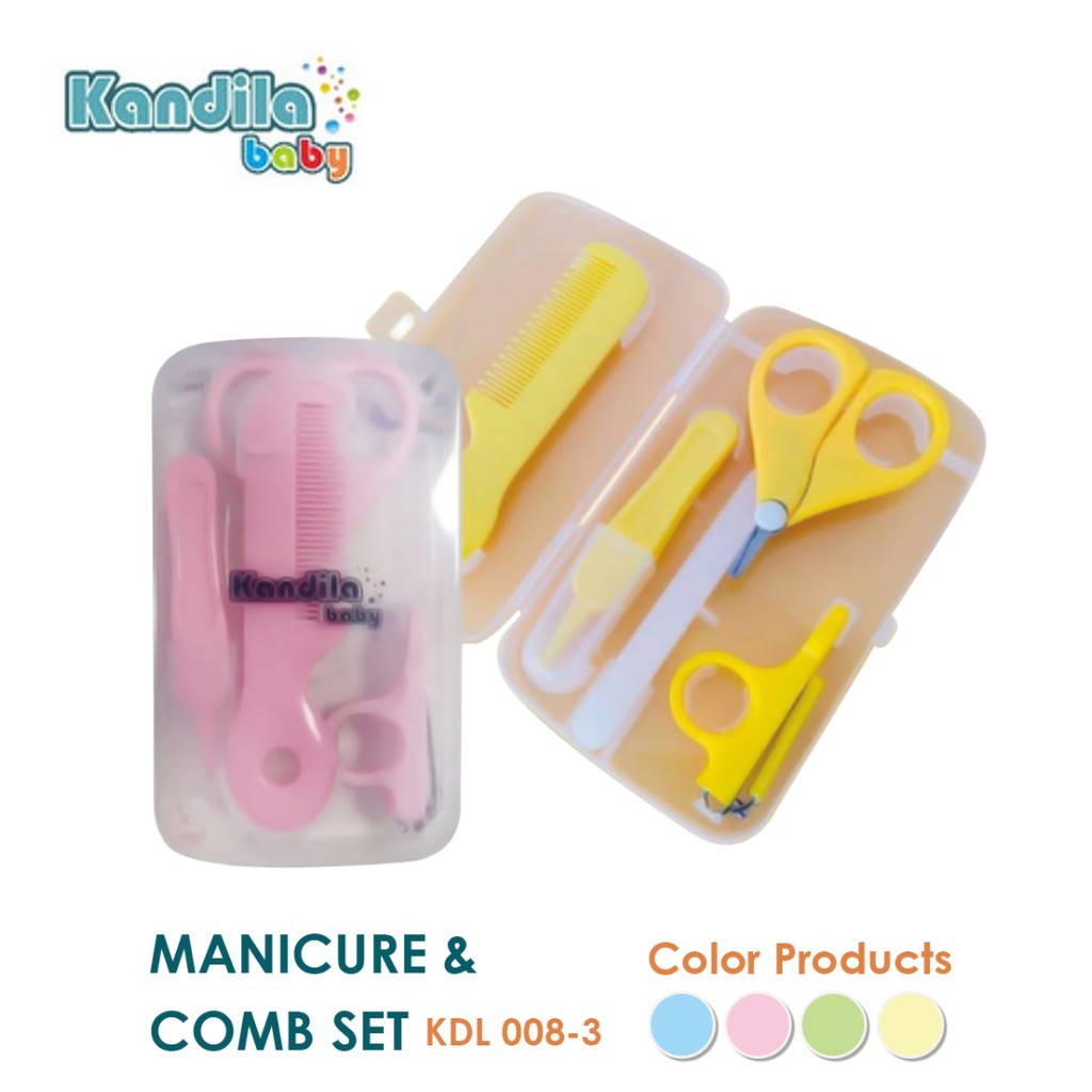 Set Gunting Kuku Sisir Bayi Kandila Baby Manicure &amp; Comb Set KDL008-3