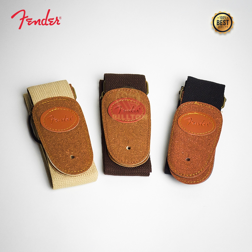 Strap Gitar Akustik Fender / Strap Gitar Premium / Aksesoris Gitar Strap Akustik Klasik Elektrik