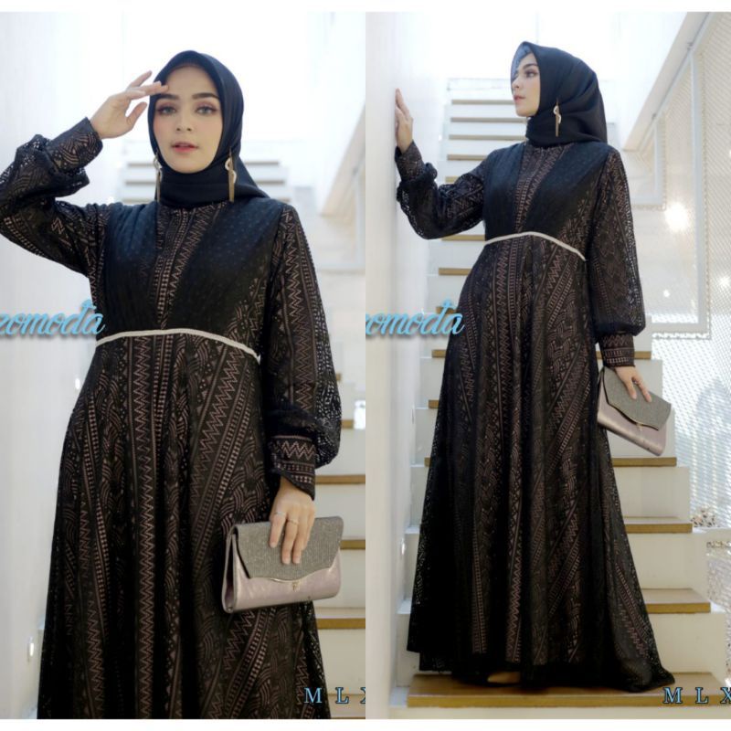 (REALPICT)GAMIS BROKAT ZAHRA BUSUI ~ GAMIS WISUDA MODERN ~ GAMIS BUSUI PESTA ~ GAMIS BUSUI