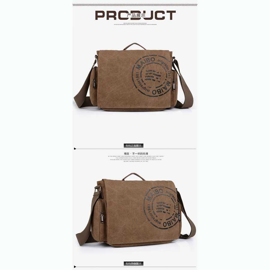 Maibo  Tas Selempang Pria Messenger Canvas Printing - 1124