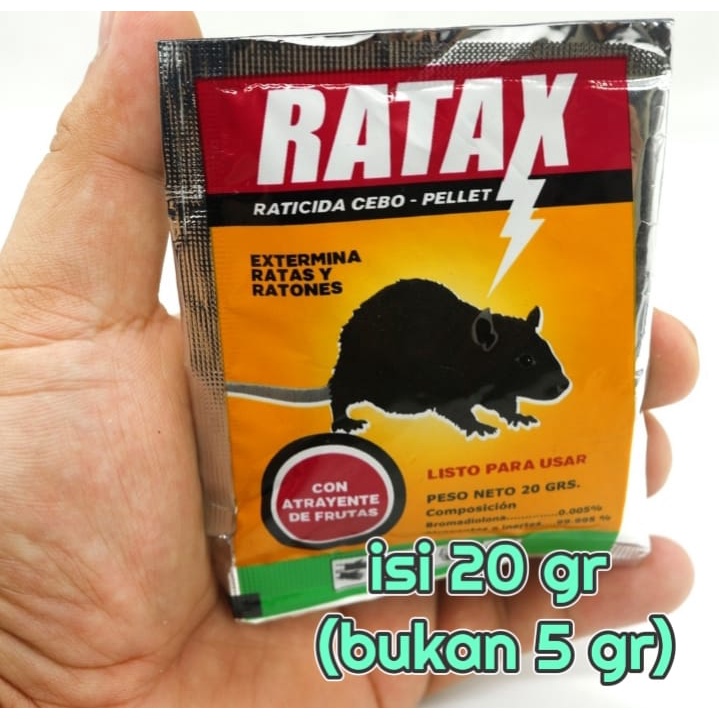 Racun Tikus Ratax 20 g / Racun Tikus Ampuh / Racun Tikus Original