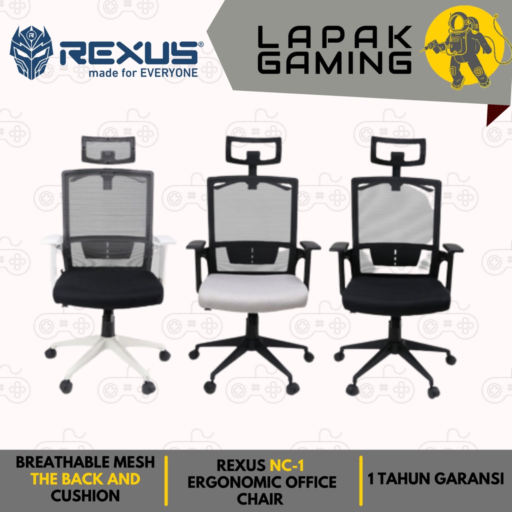 Rexus NC1 / NC-1 Ergonomic Office Chair Kursi Kantor 100% ORIGINAL DAN GARANSI RESMI