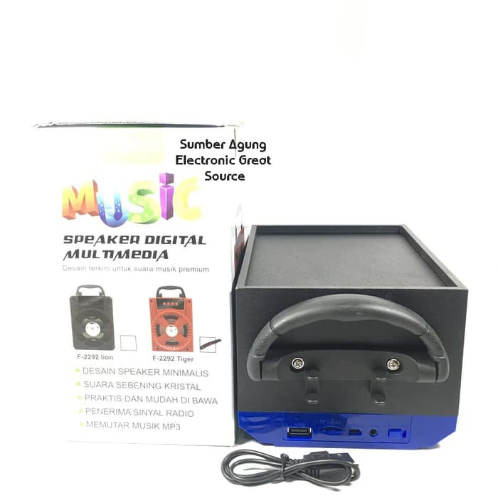 Fleco F2292 Tiger Speaker Digital Multimedia Suara Sebening Kristal Po