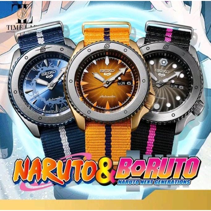 JAM TANGAN SEIKO 5 SPORT AUTOMATIC NARUTO SRPF75K1 LIMITED EDITION