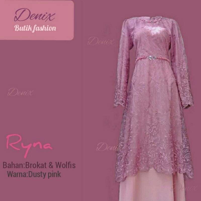 Baju Gamis Dress Brokat Simple & Elegan