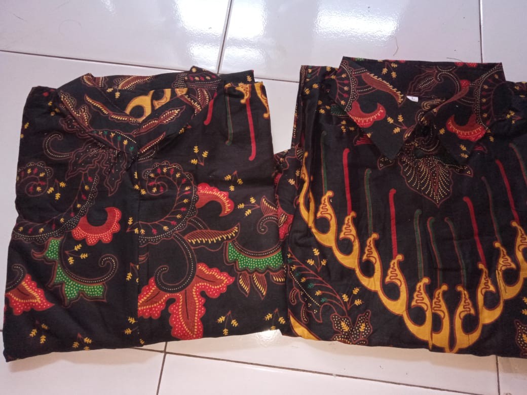 Batik Couple Keluarga Sania Ruffle Ori Ndoro Jowi Kupu Kuning.bisa Pisah