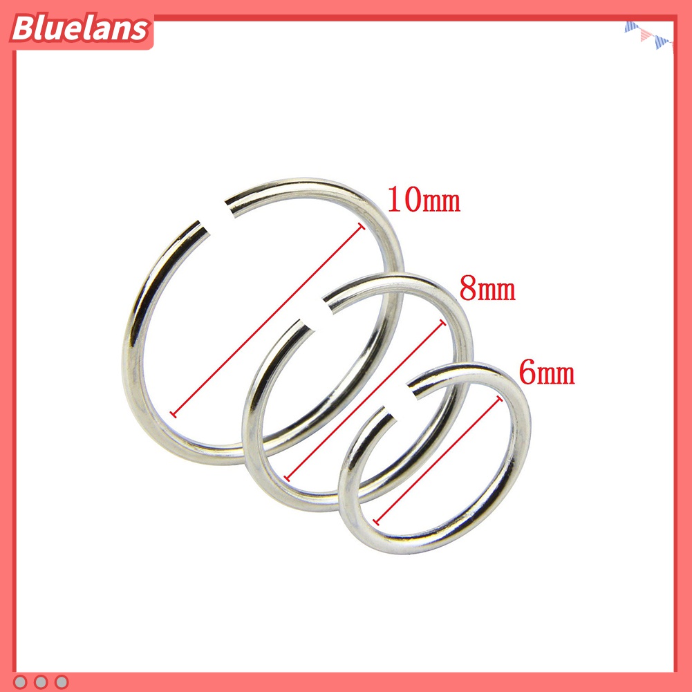 14pcs / Set Cincin Tindik Hidung Bahan Stainless Steel Aksen Berlian Imitasi Untuk Unisex