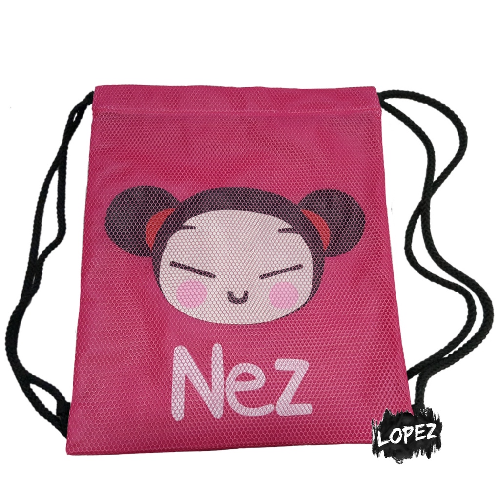 Tas Jaring Pucca / Tas Ransel Pucca and Garu / Backpack Pucca Head Ninja Fighter Garu Lopez