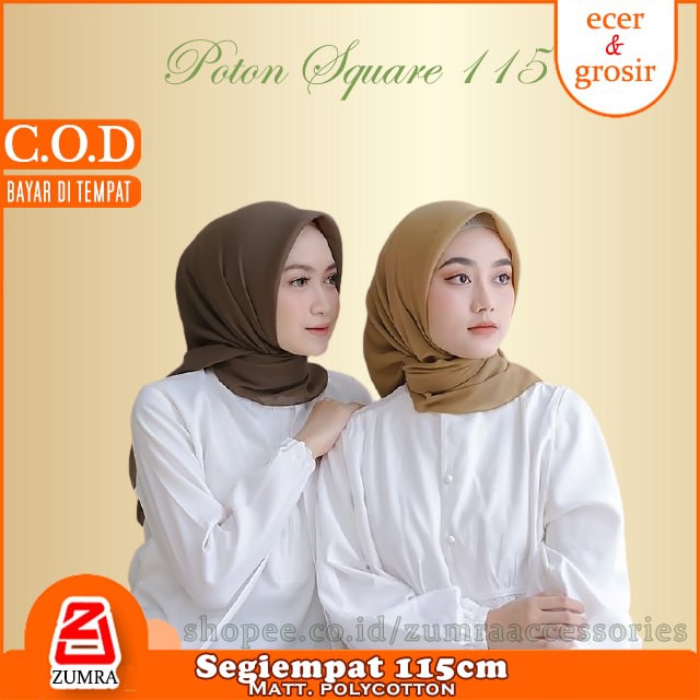 Bella Square Chifon Fine New All Warna hijab segiempat || kerudung segiempat || jilbab segiempat