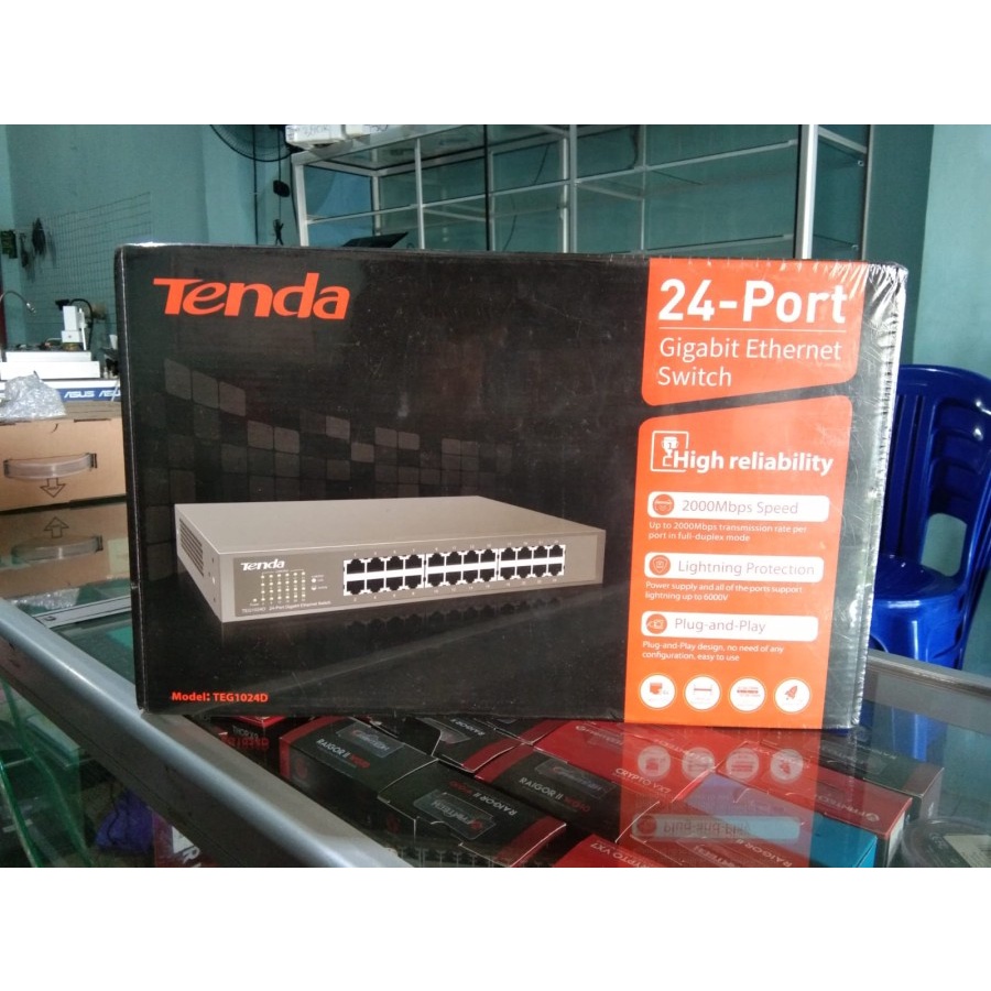 Switch Hub Gigabit Tenda 24 Port TEG1024D Garansi Resmi