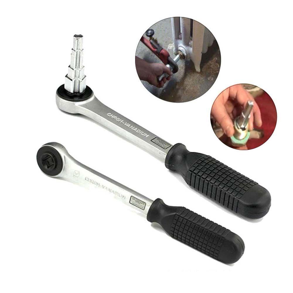 Lanfy Kunci Pas Ratchet Serbaguna 10-21mm Nipples Radiator Obeng Stepped Wrench Radiator Valve Ratchet Set Tools