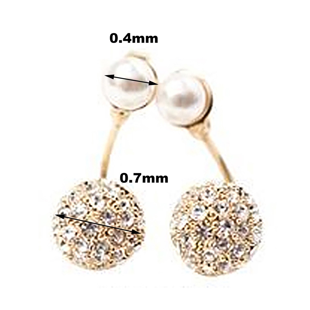 Hu Hu Hu Hu Hu Alat Bantu Pasang Kacamata♡ 1 Pasang Anting Stud Mutiara Imitasi Bahan Alloy Untuk Wanita