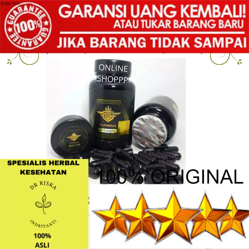 100% ASLI Suprema Original Besar Panjang Kuat Tahan Lama Permanen Ampuh Supremasi Pembesar Supermasi