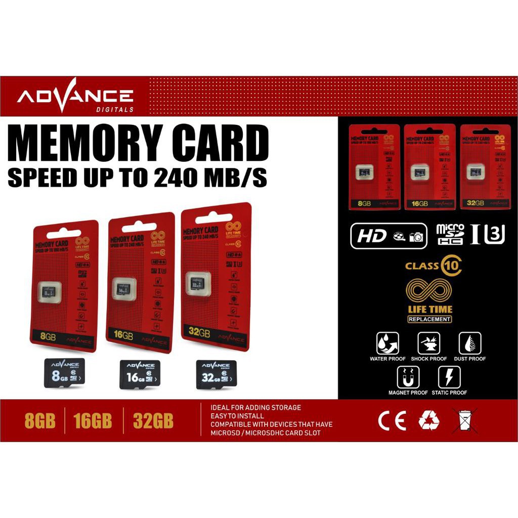 100% ORI ADVANCE Memory Card /TFC 4gb/8gb/16gb/32gb Micro SD Class 10 SDHC MMC ORIGINAL 100%