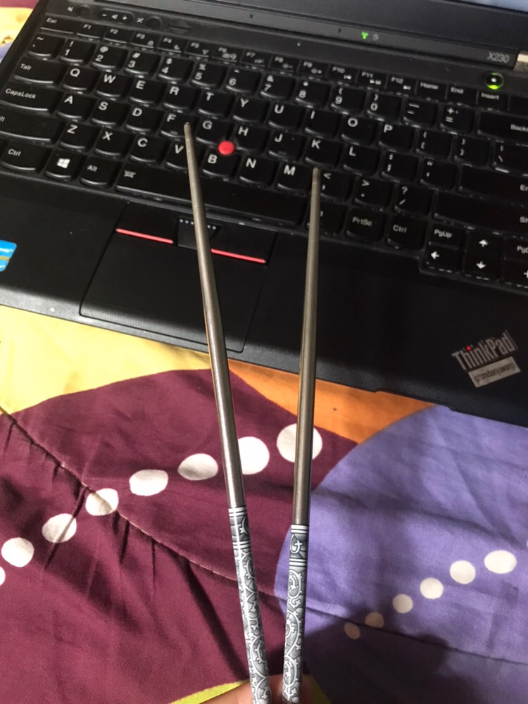 Sumpit Stainless Steel Ulir/chopsticks Motif 22,5cm