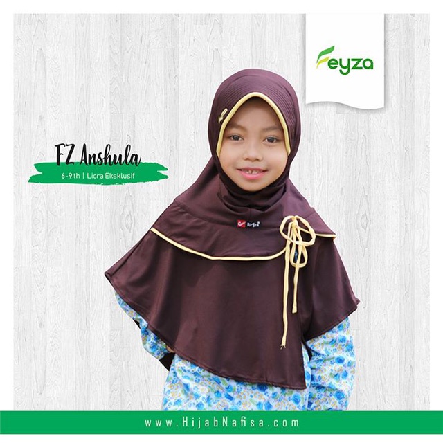 Kerudung anak instan tali samping jilbab feyza anshula
