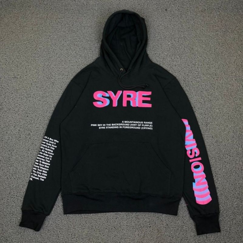 JAKET SWEATER HOODIE SYRE HITAM