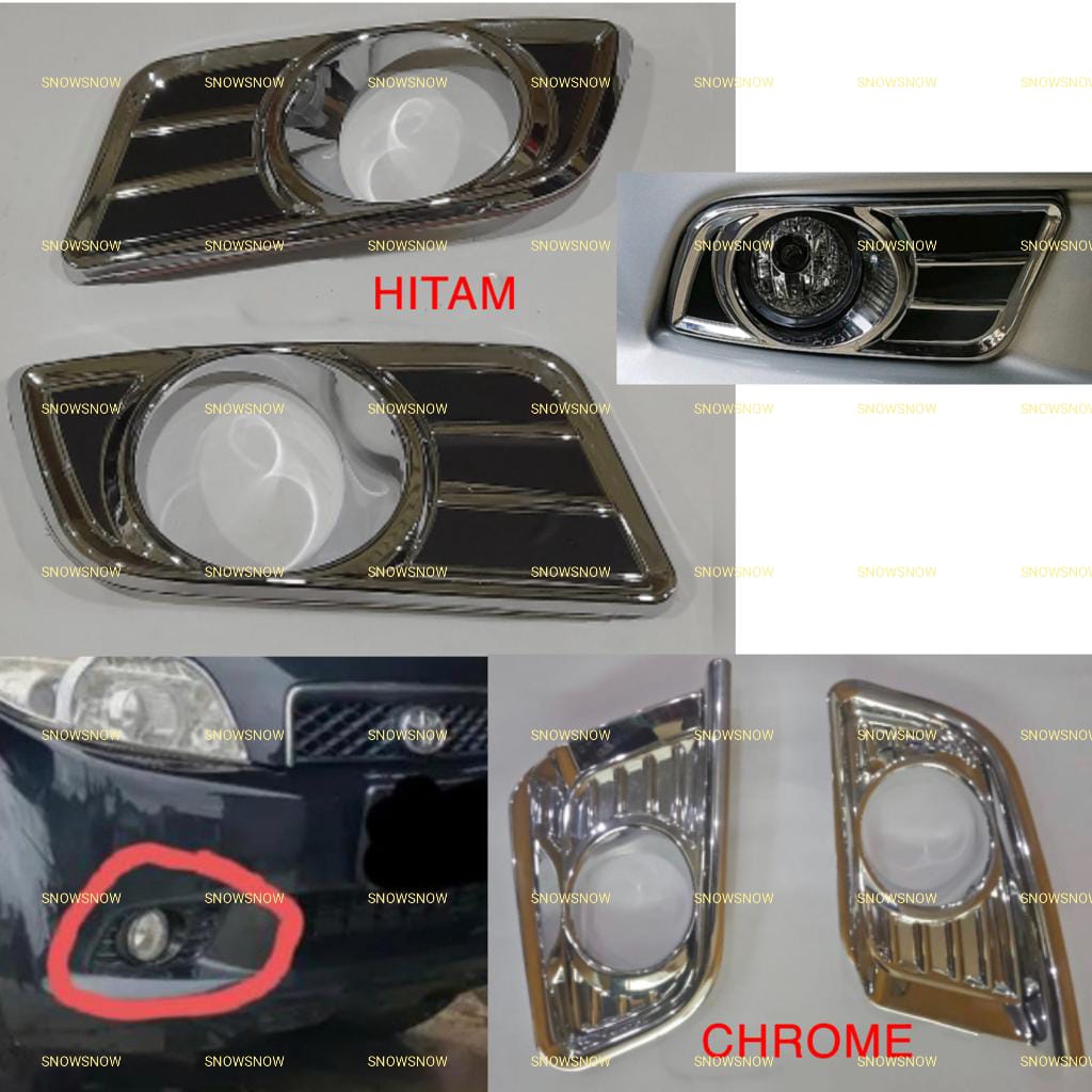 Ring Foglamp Rush Terios Lama Old 2006 2008 Hitam Chrome