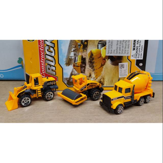 Diecast Metal Construction Truck 3 Pcs