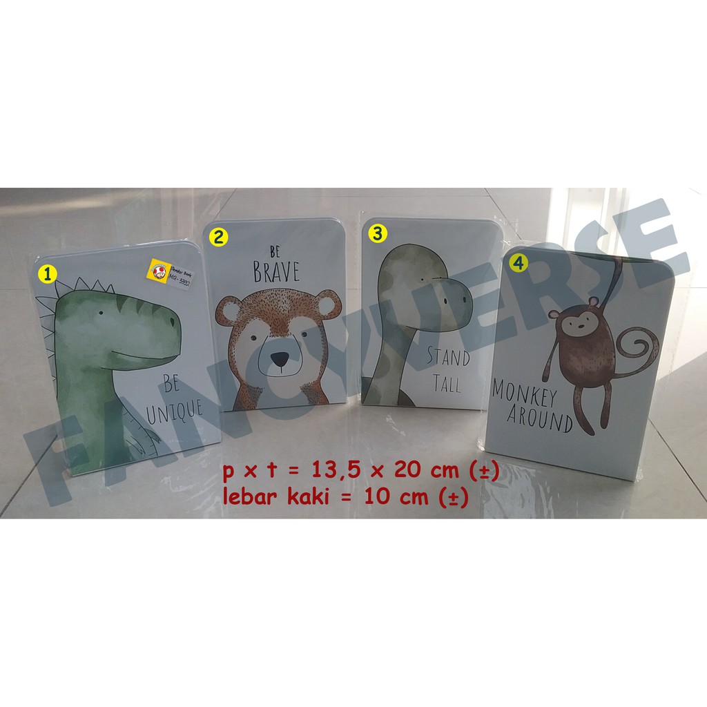 

Book End Animal MQ-3392 / Pembatas Buku Penyangga Buku Penahan Buku