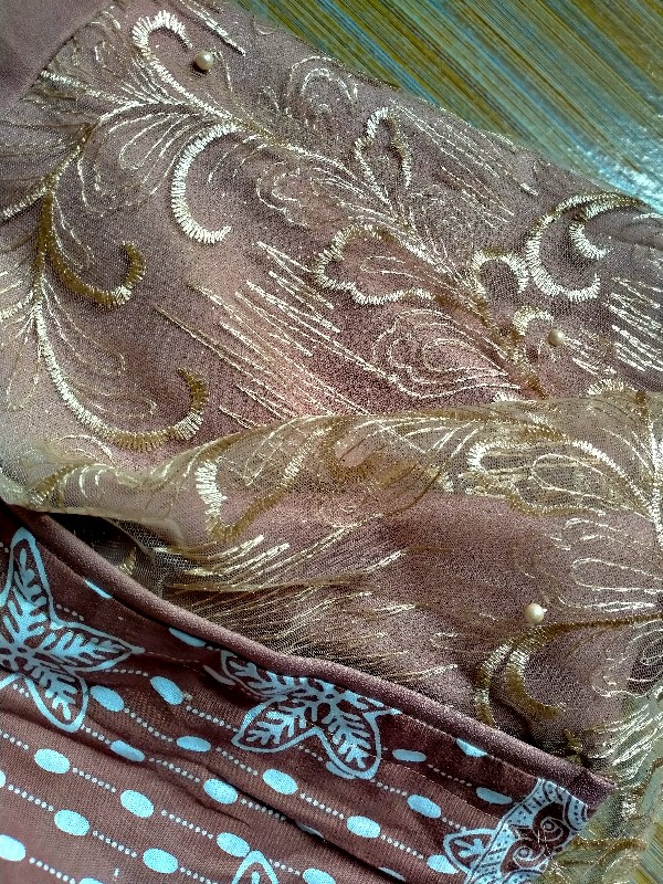 Tey-17 Batik Wanita Asj Sa Hrb026 Kenongo Kemeja Tosca Pendek