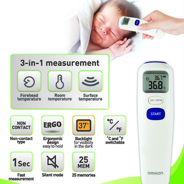 Omron Forehead Thermometer MC-720 Termometer Dahi