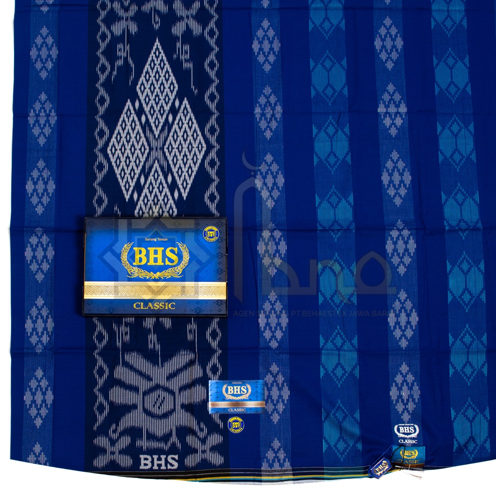 Sarung BHS Classic Gold Kawung Doby/KWG Biru