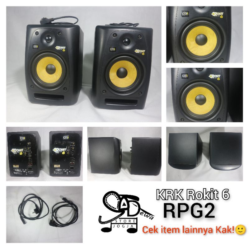KRK ROKIT 6 RPG2 R6 2ND GEN SPEAKER MONITOR NEAR FLAT MONITORING G2