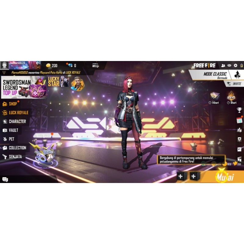Akun Free Fire Server Singapura Shopee Indonesia