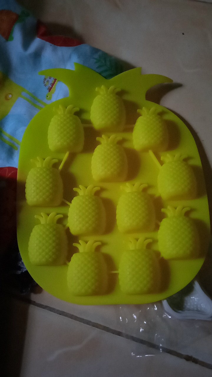 Ct-0318 Cetakan Silikon Coklat Fondant Nanas Pineapple Clay Puding