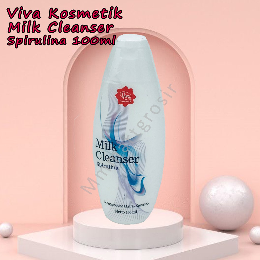 Viva Kosmetik / Milk Cleanser Spirulina / Susu Pembersih / 100ml