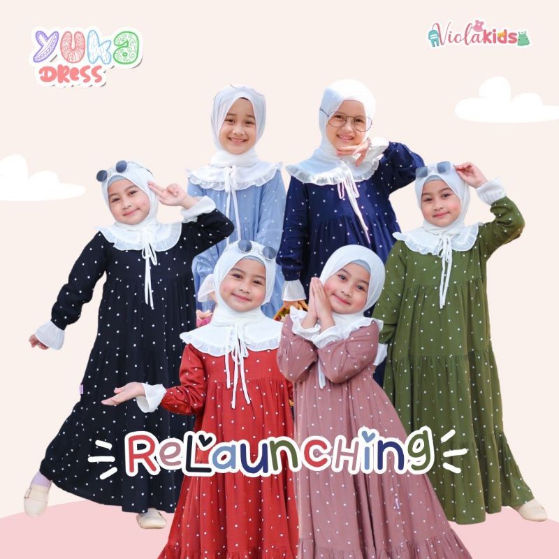 VIOLA KIDS YUKA DRESS ANAK PEREMPUAN | gamis anak perempuan terbaru