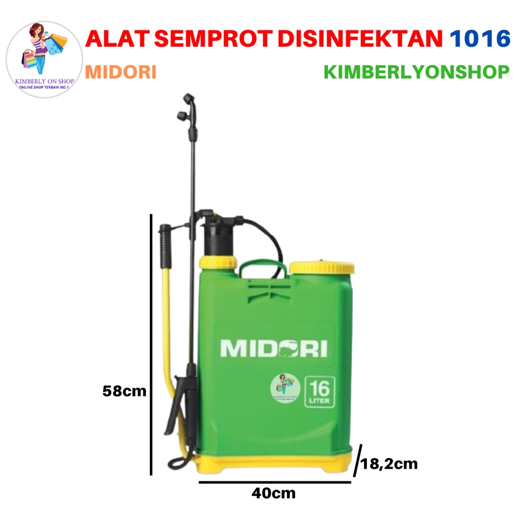 Alat Semprot Disinfektan Bertekanan Sprayer Midori 16L 1016 MDR 16R