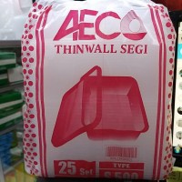 Thinwall aeco / Kotak makan plastik / food container persegi 500ml