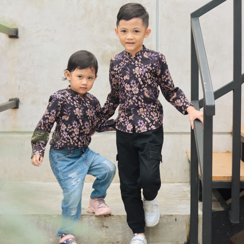 BatikBule Kemeja batik anak slimfit lengan panjang super promo