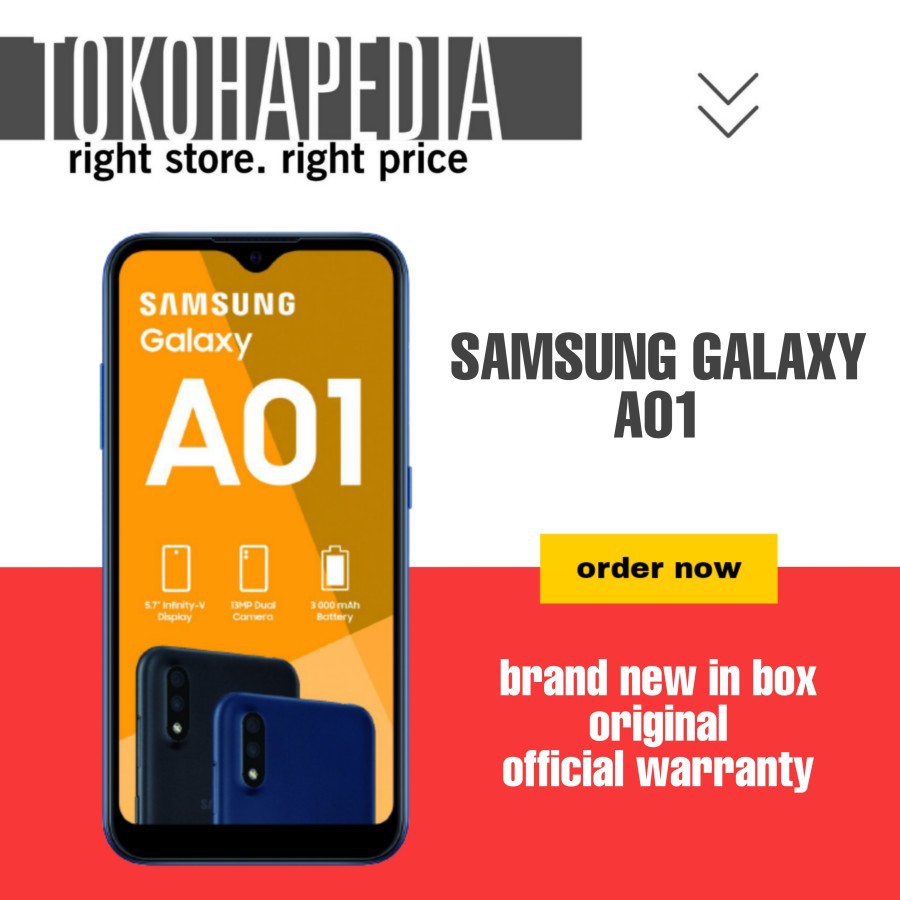 Samsung Galaxy A01 2/16 GB GARANSI RESMI
