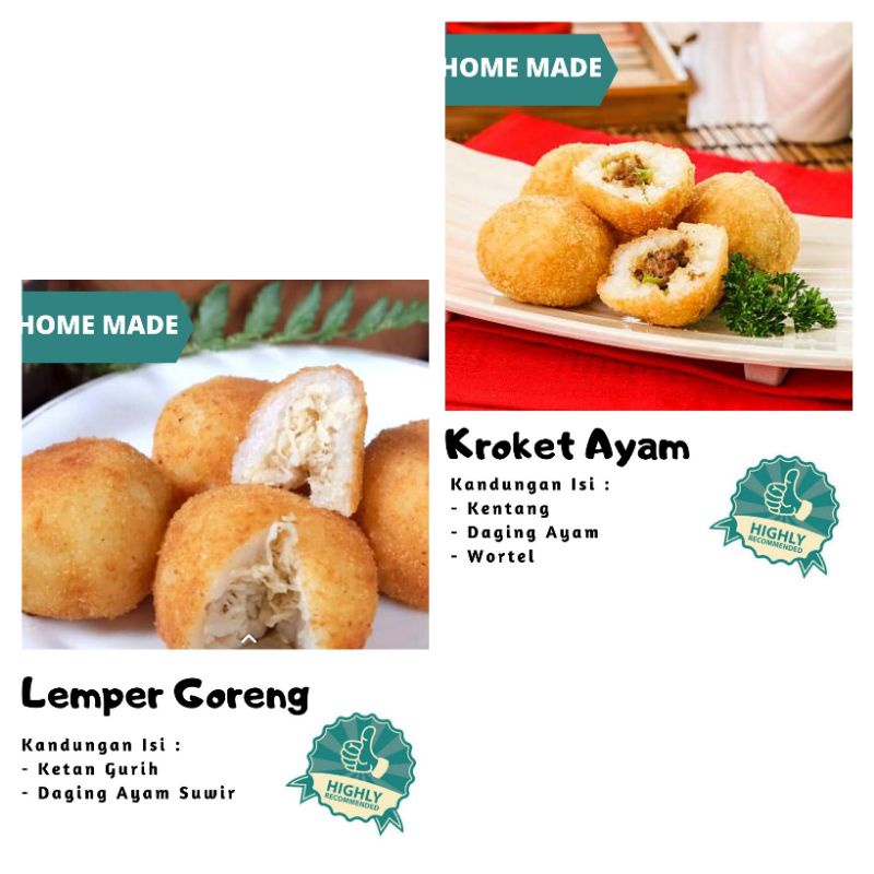 

Kroket,Lemper Goreng Frozen 1 pack isi 8 pcs
