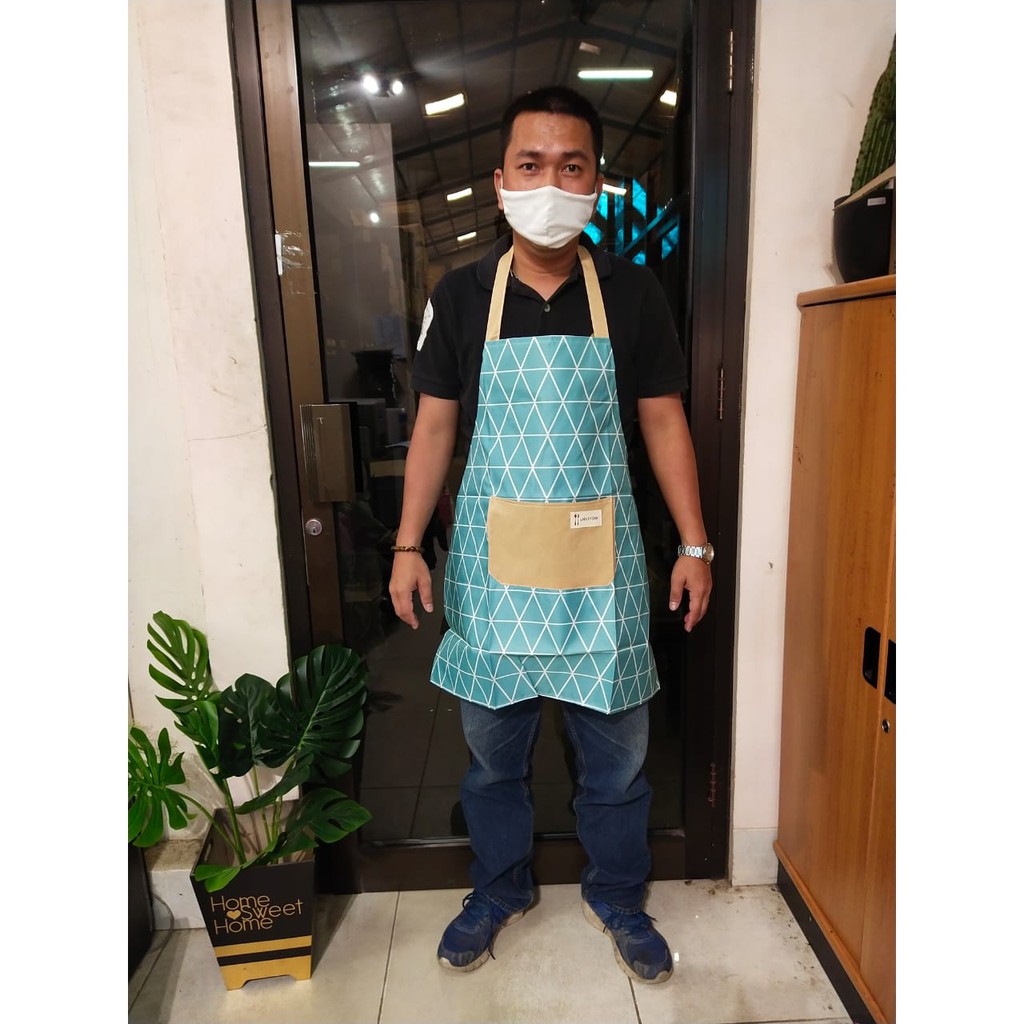 Nakami Celemek Apron Trendy Ada Kantong 55x65cm kode NSA-70